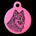 Finnish Lapphund Engraved 31mm Large Round Pet Dog ID Tag